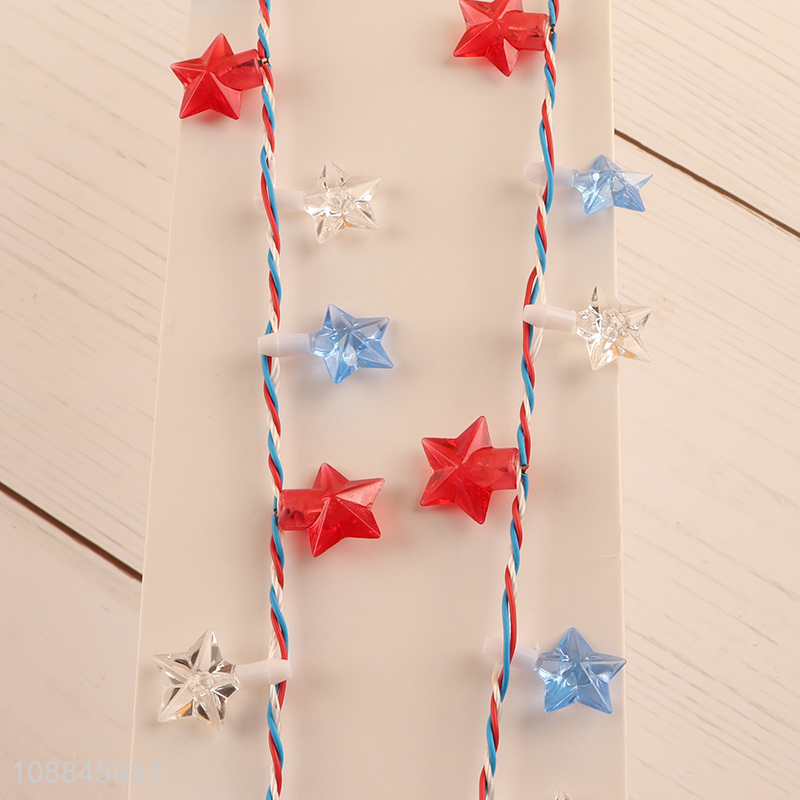 Top selling star shaped flashing lights party necklace