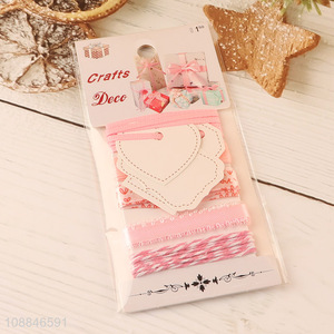 Best sale pink gifts packaging <em>ribbon</em> with greeting card