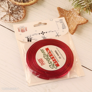 Best sale 25yards red gifts packaging <em>ribbon</em> wholesale