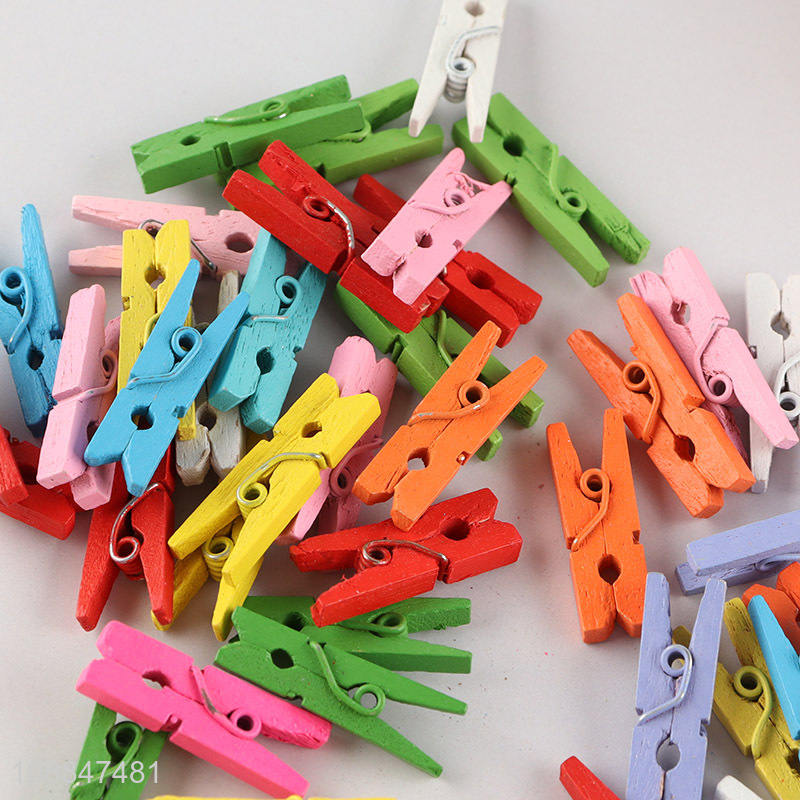 New arrival colorful wooden picture clips wooden clothes pegs