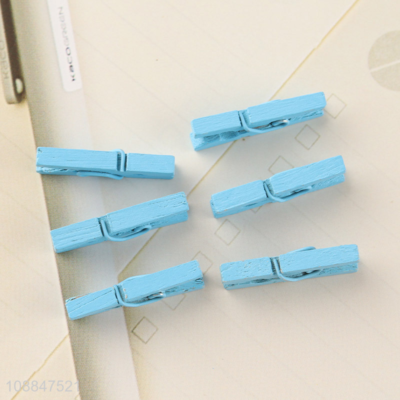 Hot selling mini wooden picture clips wooden clothes pegs