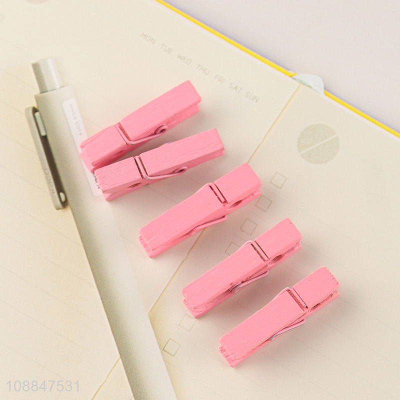 Online wholesale solid color wooden clips wooden photo pegs