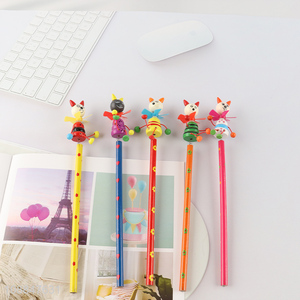 High Quality Kids Wood-Cased Pencil with Cartoon Topper