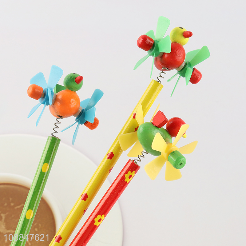 Wholesale Fun Kids Wooden Pencils Cute Cartoon Pencils