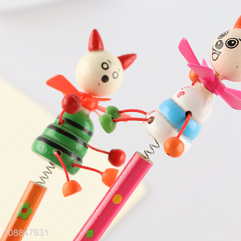 High Quality Kids Wood-Cased Pencil with Cartoon Topper