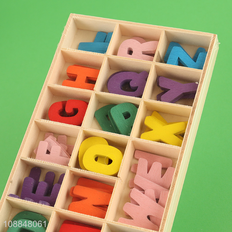 New product wood alphabet letters for spelling education