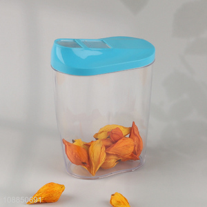 Top sale kitchen sealed clear plastic storage jar for food