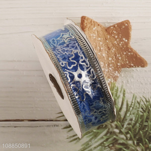 Good price glitter Christmas ribbon for indoor outdoor decoration