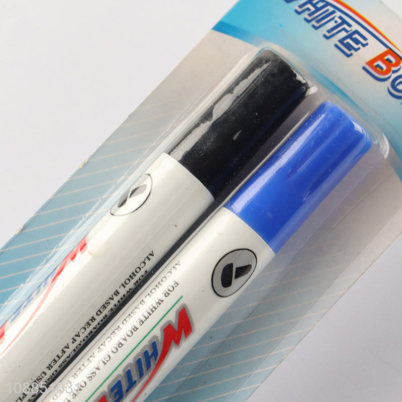 Factory supply 2pcs low odor  fine tip whiteboard markers