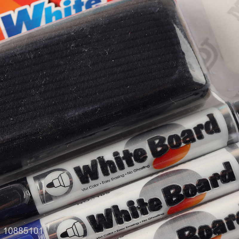 Hot selling 4pcs whiteboard markers with whiteboard eraser