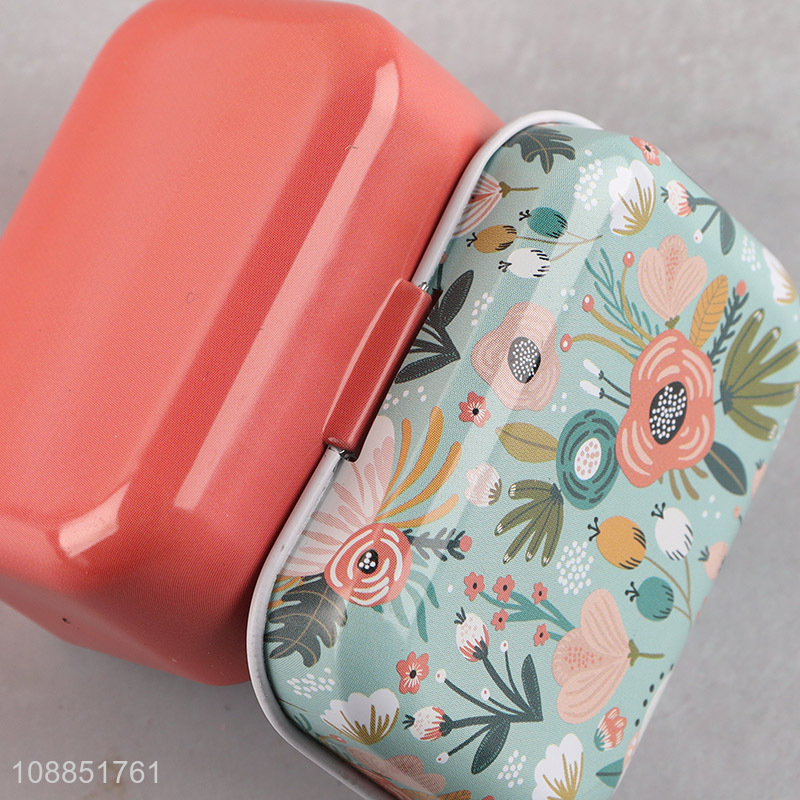 Hot selling mini tinplate box flower tin trinket storage container