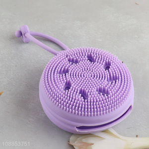 New arrival soft silicone facial cleansing brush manual face scrubber