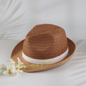 Latest products women fashionable summer outdoor beach hat straw hat
