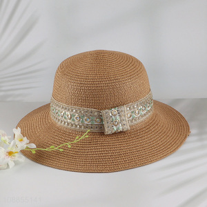 Yiwu market summer outdoor women beach hat straw hat for sale