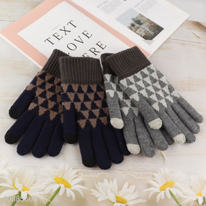 New arrival winter warm knitted gloves unisex touch screen gloves
