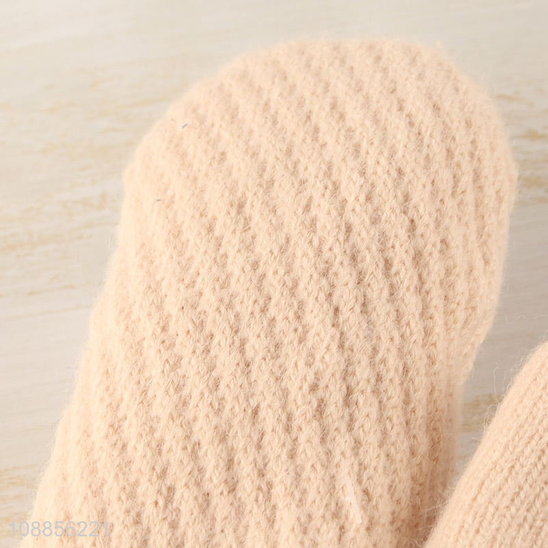 China imports men women winter gloves fleece lined knitted gloves