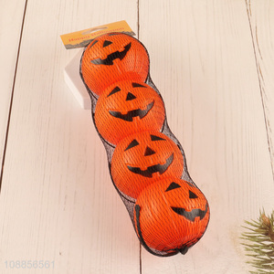 Wholesale 4pcs mini pumpkin buckets with handle for Halloween decoration