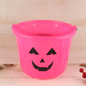 Online wholesale <em>plastic</em> Halloween pumpkin candy <em>bucket</em> with handle