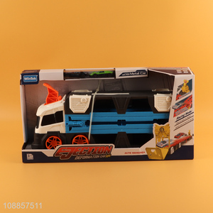 Low price track ejection deformation big truck set toy for sale