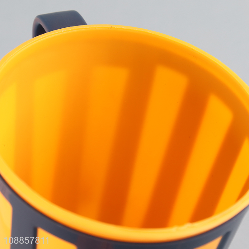 Wholesale Multipurpose Plastic Cup Vertical Stripe Toothbrush Cup