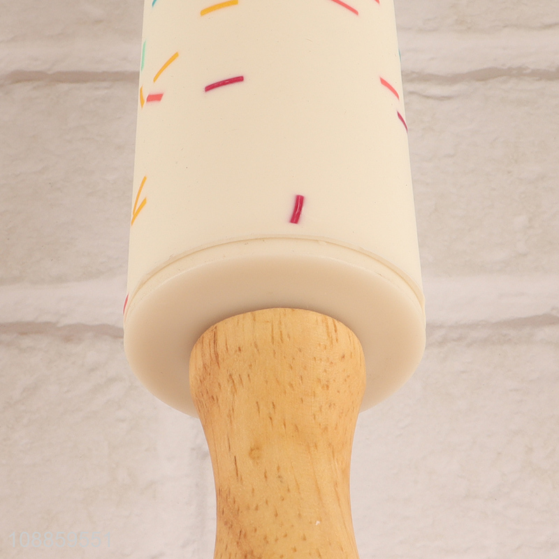 Good price wooden handle pastry dough rolling pin for kitchen