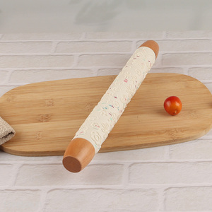 Latest products cookies embossing non-stick pastry dough rolling pin