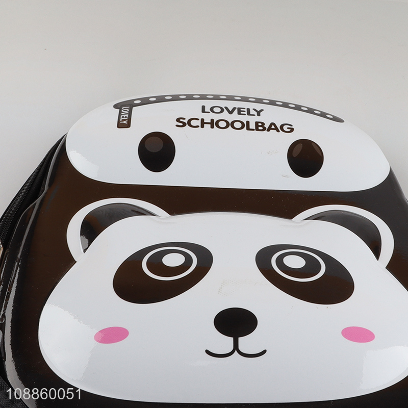 China supplier panda cartoon children students school bag backpack