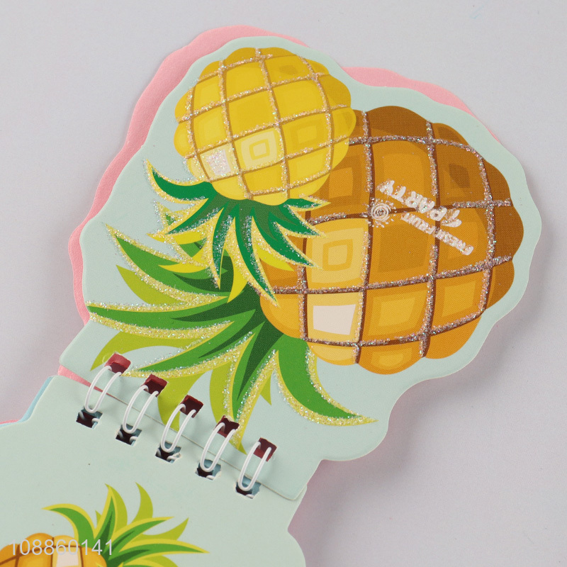 Online wholesale pineapple notebook unlined spiral notebook for student