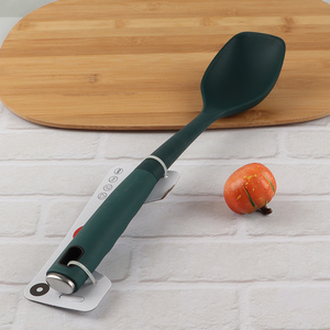 New product heat resistant silicone kitchen spoon with plastic handle