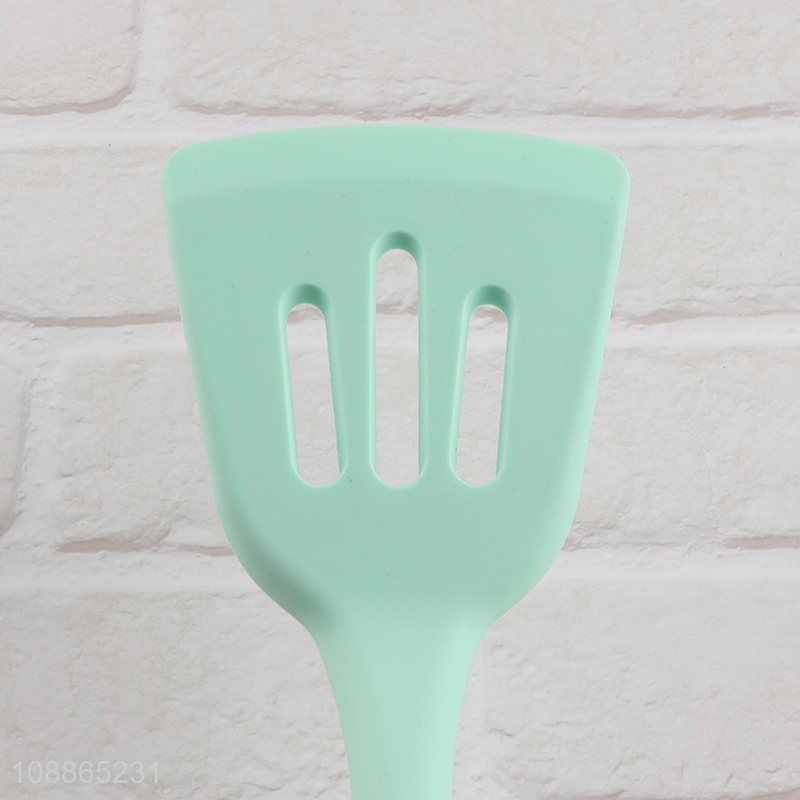 Good price silicone slotted spatula turner with stainless steel handle