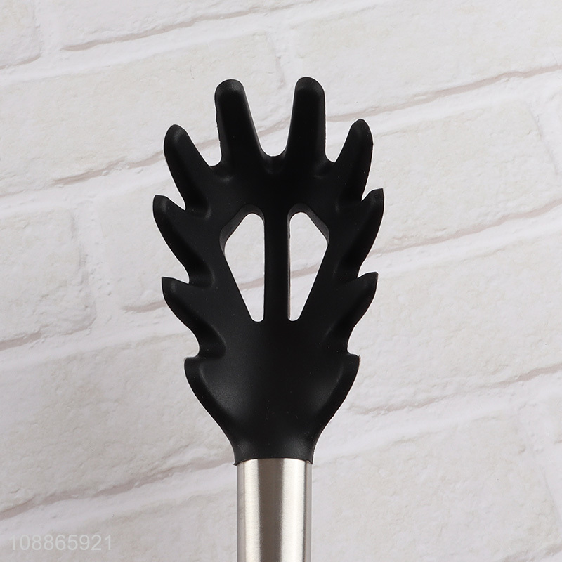 New product durable silicone spaghetti server pasta fork for cooking