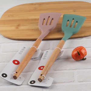 Hot selling heat resistant silicone slotted spatula for pancake fish meat