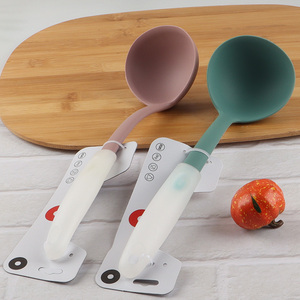 Factory supply heat resistant silicone cooking serving ladle for batter