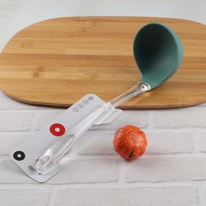 High quality heat resistant silicone serving ladle with comfort grip