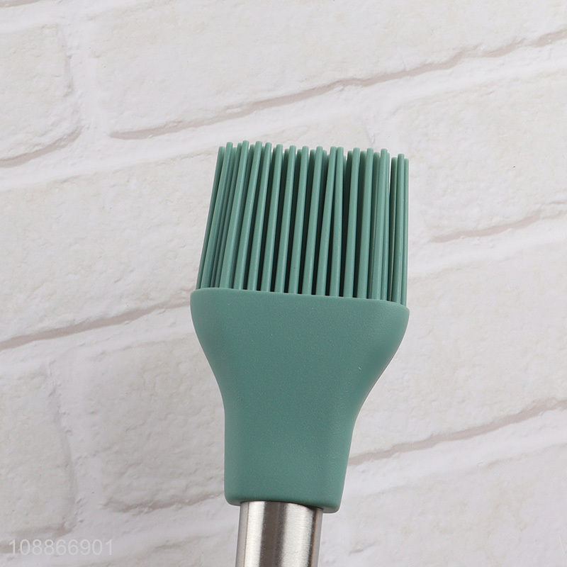 Factory supply silicone basting pastry brush with stainless steel handle