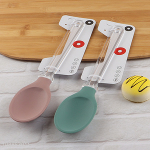 China imports heat resistant silicone cooking spoon with clear handle
