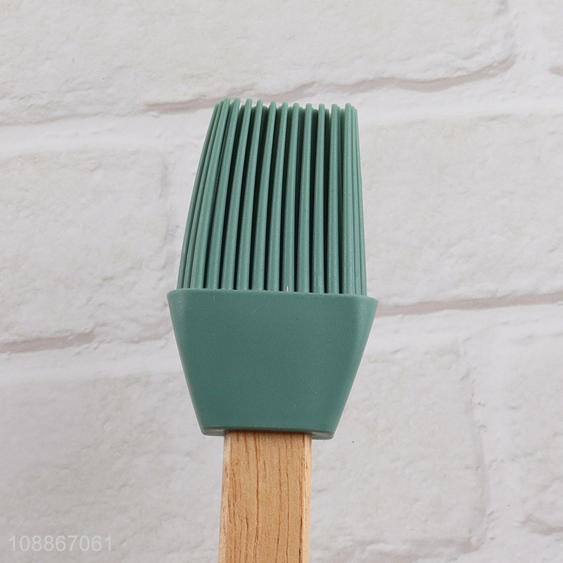 Good quality pastry oil brush silicone basting brush with wooden handle