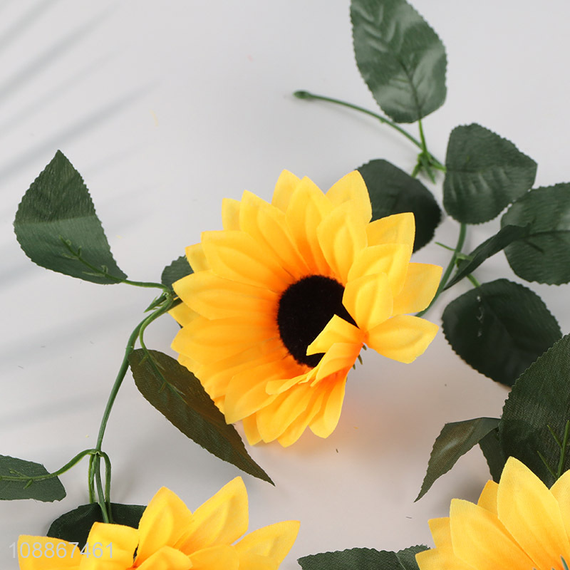 Yiwu market natural plastic artificial sunflower fake flower