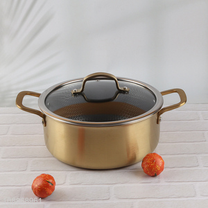 China imports stainless steel non-stick stock pot soup pot with glass lid