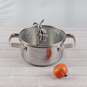 Wholesale 3-ply stainless steel stockpot soup pot with lid for broth chili
