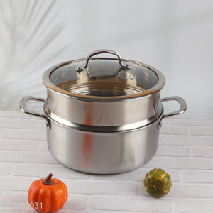 Wholesale large capacity stainless steel non-stick steamer pot with lid