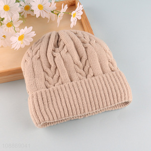Top selling winter warm knitted hat beanies hat for outdoor
