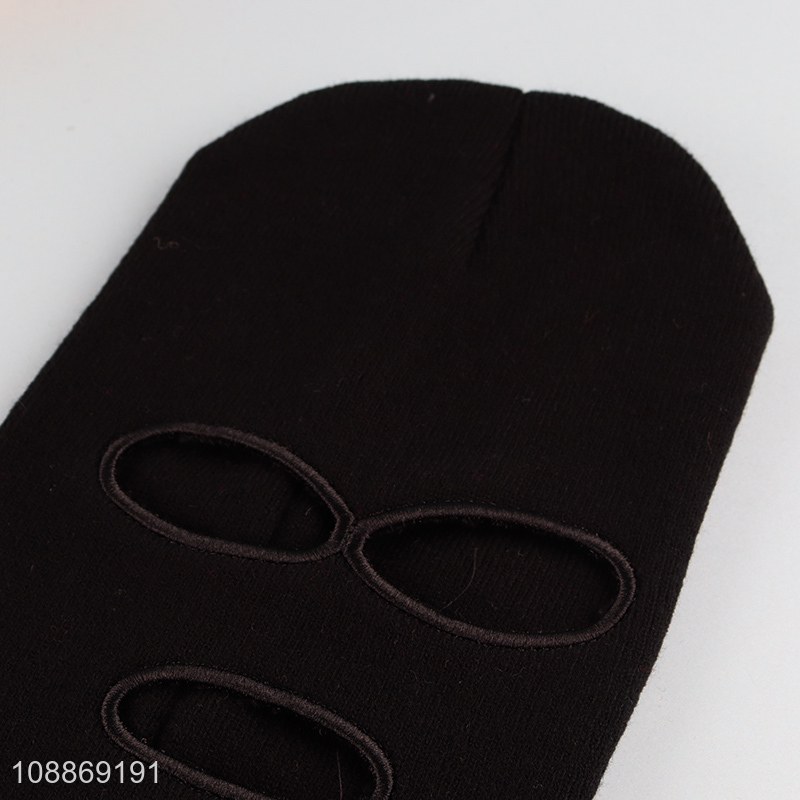 Popular products black outdoor balaclava knitted cap hat