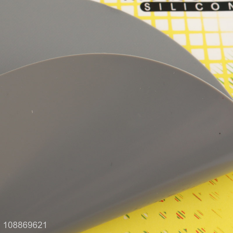 Factory direct sale round non-slip grey silicone mouse pad