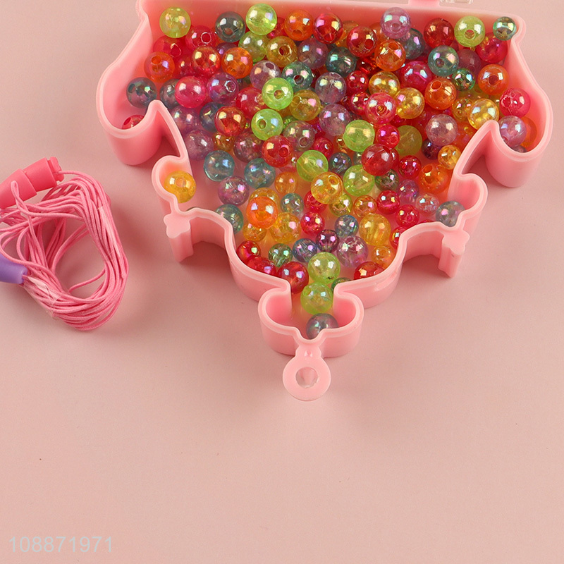 Factory price pop beads diy jewelry bracelet making kit with crown shaped storage case