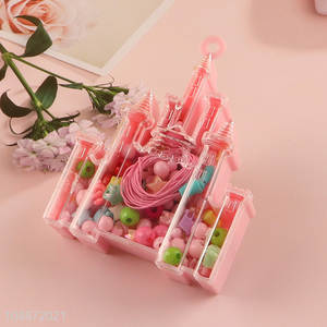 New arrival pop beads diy jewelry bracelet making kit with castle shaped storage case