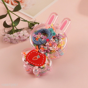 Factory price pop beads diy jewelry bracelet making kit with rabbit shaped storage case
