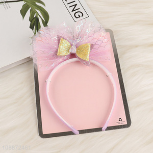 High quality cute pink girls hair accessories hair hoop