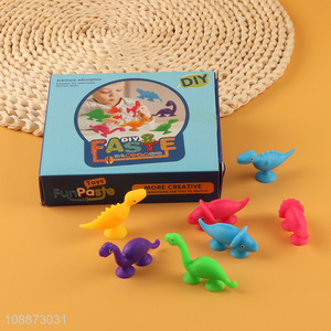 Hot selling 24pcs dinosaur suction cup toy baby bath toy window game toy