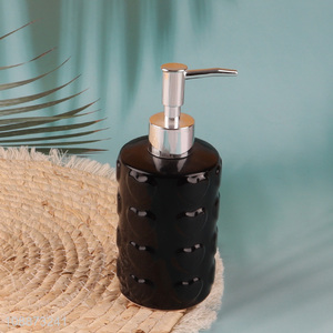 Online wholesale ceramic liquid soap dispenser ceramic shampoo bottle
